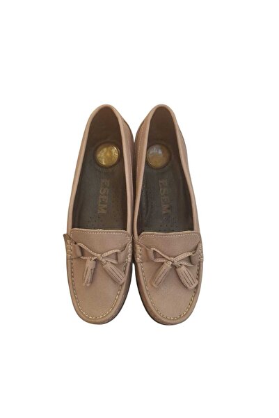 Esem Дамски обувки с пискюли Rok от естествена кожа