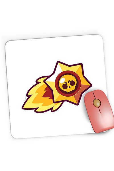 OEM Mousepad Gaming Brawl Stars Play Logo, 21x19 cm