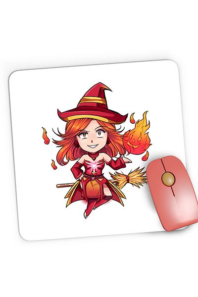 OEM Mousepad Gaming Dota 2 Lina Slayer Hero Fan Art Chibi, 21x19 cm