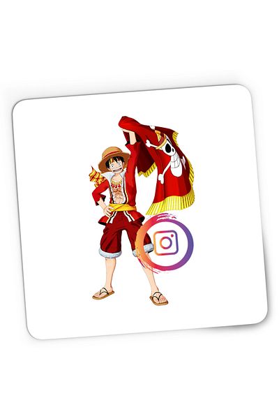 OEM Mousepad Gaming One Piece Luffy Intagram Creator Insta, 21x19 cm