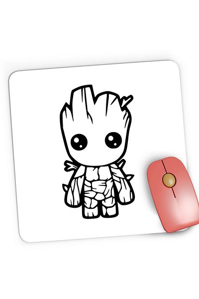OEM Mousepad Gaming Baby Groot Bebe Craciun Gift Love, 21x19 cm