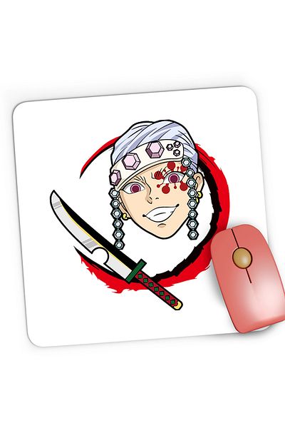 OEM Demon Slayer Tengen Uzui Fortnite Anime Gaming Mousepad, 21x19 cm