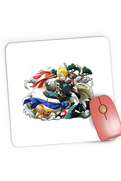 OEM Vinsmoke Sanji One Piece Samurai Kimono Anime Gaming Mousepad, 21x19 cm