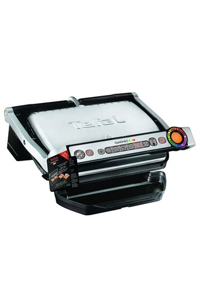 TEFAL | GC716D12 | OptiGrill+ + Zestaw płyt do gofrów | Grill elektryczny | 2000 W | Srebrny
