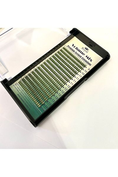 Royal Extensii de gene Premium Volume 3D, Curbură D, Grosime 0.10 mm, Lungime Mix, 16 rânduri