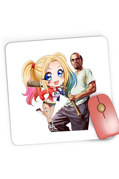 OEM Mousepad Gaming Joker Suicide Squad GTA Gang, 21x19 cm