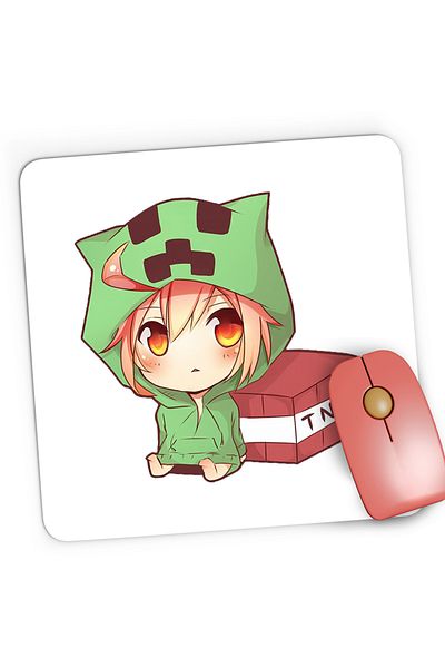 OEM Mousepad Gaming Minecraft Anime Creeper, 21x19 cm