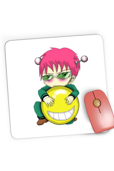 OEM Mousepad Gaming Saiki K Chibi Bebe Anime Manga, 21x19 cm