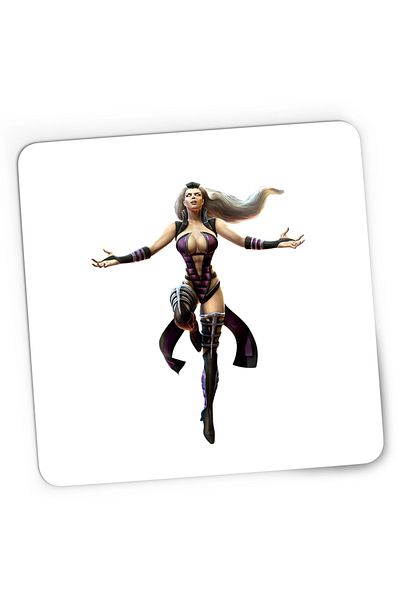 OEM Mousepad Gaming Mortal Kombat Sindel Shao Kahn Violet Gold Hair, 21x19 cm