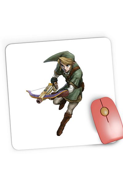 OEM Mousepad Gaming Legend of Zelda Link Arbaleta Sky, 21x19 cm