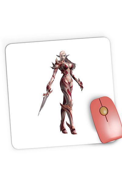 OEM Mousepad Gaming Lineage ll Bloody Elf Lady, 21x19 cm