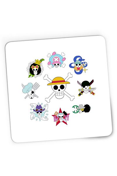 OEM Mousepad Gaming One Piece All Crew Logo Embleme, 21x19 cm