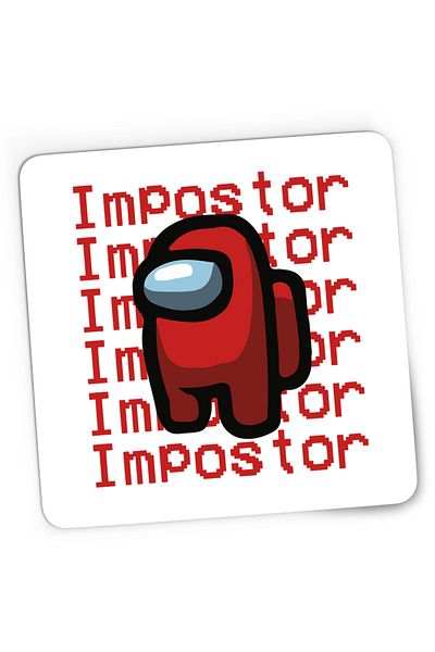 OEM Mousepad Gaming Red Impostor Among Us, 21x19 cm