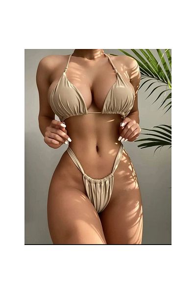 FITINT Women's Two-Piece Swimsuit Beige – 331