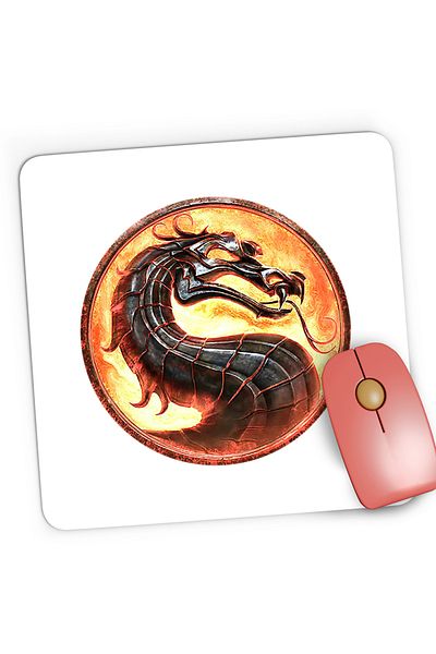 OEM Mousepad Gaming Mortal Kombat Trilogy Dragon Ultimate Fight, 21x19 cm