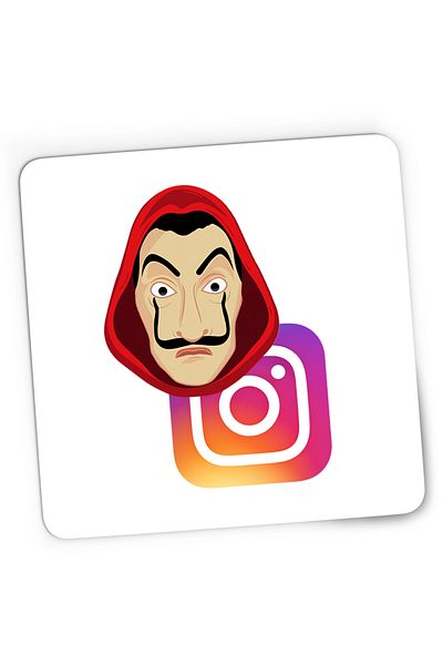 OEM La Casa de Papel Gaming Mousepad Instagram Creator Insta, 21x19 cm