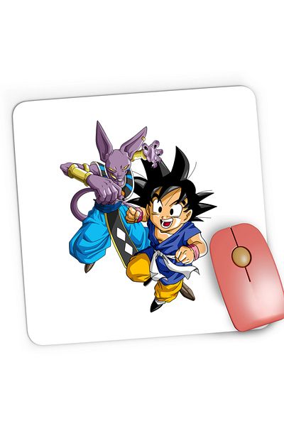 OEM Mousepad Gaming Dragon Ball Beerus Goku Legends, 21x19 cm