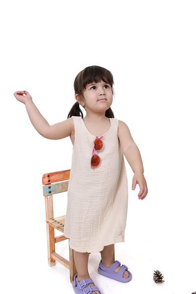 Enhitbaby Four Layer Sleeveless Muslin Children's Dress