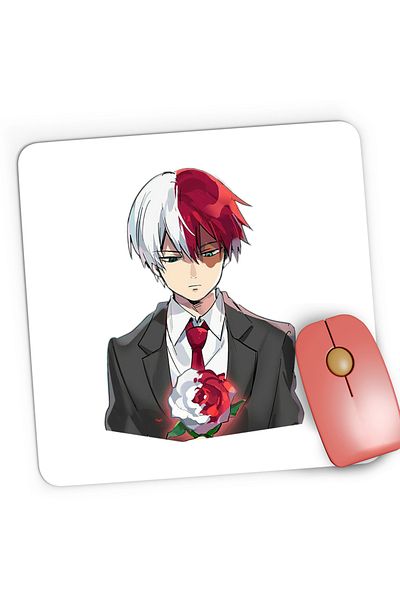 OEM Mousepad Gaming Anime Superhero Todoroki Hero Academia, 21x19 cm