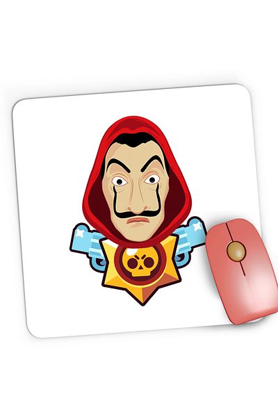 OEM Mousepad Gaming Casa de Papel Brawl Stars Gamer, 21x19 cm