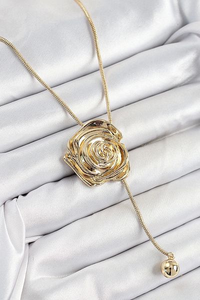 Clariss Rose Model Gold Color Women's Necklace with Brass Elevator