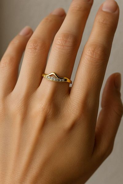 BY YASİN TOPÇU Wave Shine Steel Ring