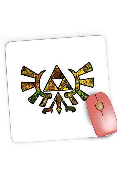 OEM Mousepad Gaming Legend of Zelda Logo Mozaic Breath Sky, 21x19 cm