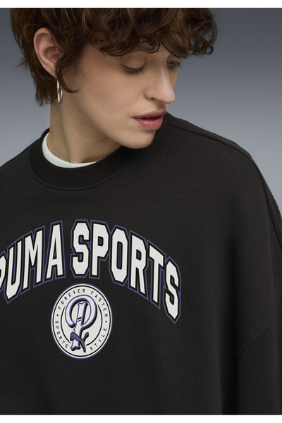 Puma Dámská mikina s kapucí Legacy Oversized Graphic Crew Essentials Sports
