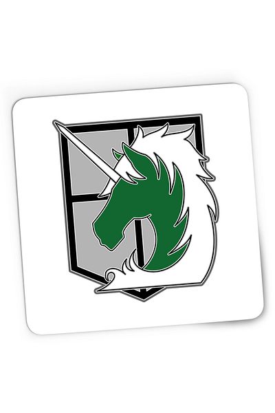 OEM Mousepad Gaming Attack on Titan Military Police Crest Anime, 21x19 cm