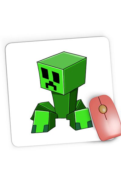 OEM Mousepad Gaming Green Creeper Minecraft, 21x19 cm