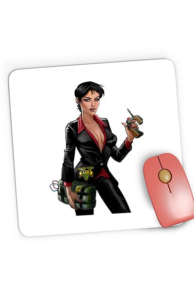 OEM Mousepad Gaming Mechanic Women GTA V, 21x19 cm