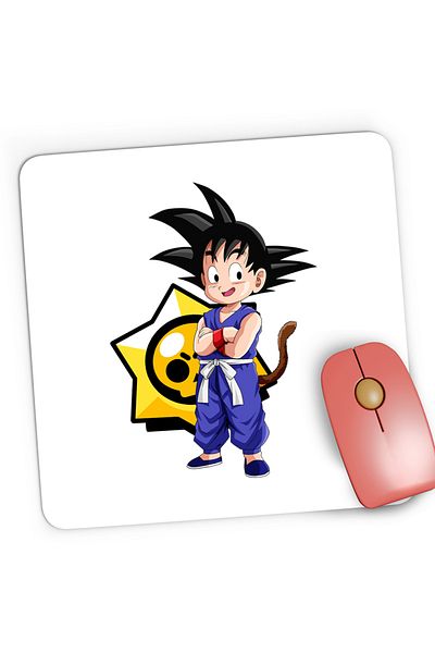 OEM Mousepad Gaming Brawl Stars Dragon Ball Z Son Goku Bebe Karate, 21x19 cm