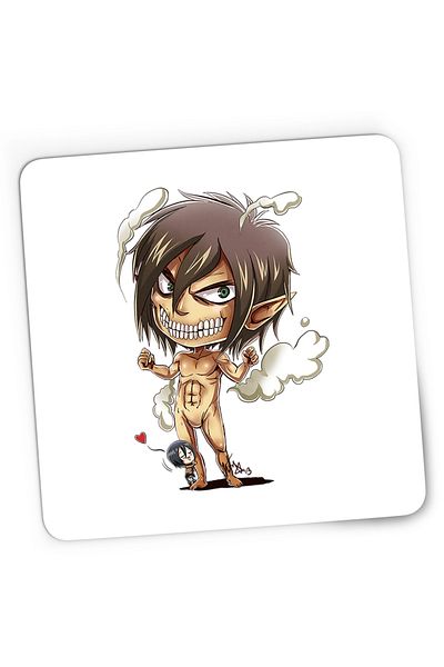 OEM Mousepad Gaming Attack on Titan Eren Yeager Devil Manga AOT, 21x19 cm