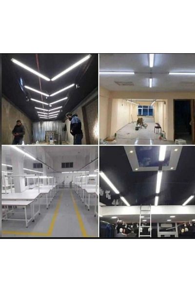 Bvs Elektronik 40 Watt White Light Horizontal Led Tape Luminaire Ceiling Lighting 120 cm Led Luminaire 2 Pack