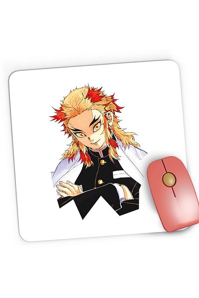 OEM Mousepad Gaming Demon Slayer Kyojuro Rengoku Cool, 21x19 cm