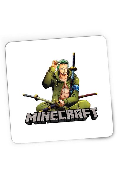 OEM Mousepad Gaming Zoro One Piece Roronoa Minecraft Anime, 21x19 cm