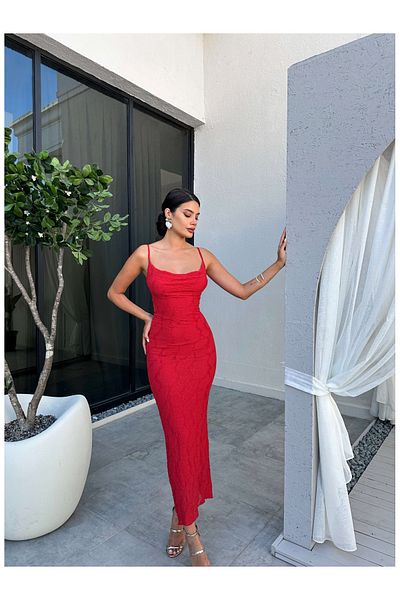 ESRAHELVACI Degaje Collar Lace Maxi Dress