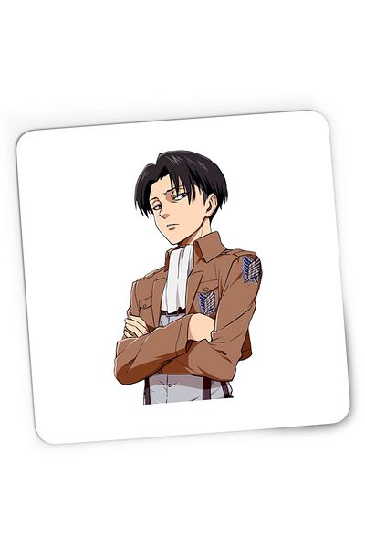 OEM Mousepad Gaming Attack on Titan Captain Levi Anime AOT Manga, 21x19 cm