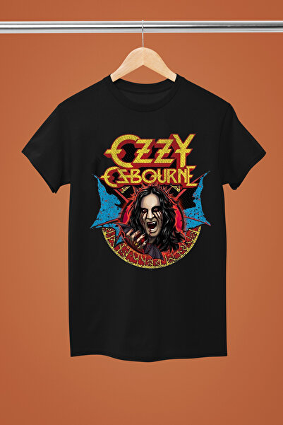 MAGORS تيشيرت روك من القطن بأكمام قصيرة ومطبوع من OZZY OSBORNE