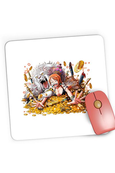 OEM Mousepad Gaming One Piece Nami Comoara Leu Lion Cat, 21x19 cm