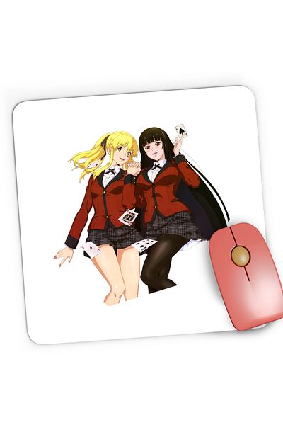 OEM Mousepad Gaming Poker Anime Girls Kakegurui Runa Yumeko, 21x19 cm