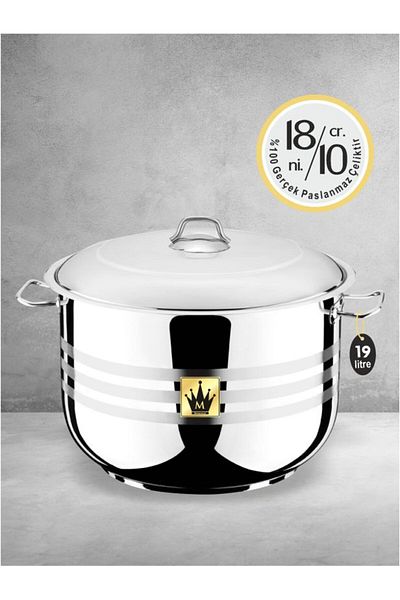 AYKUT 36 cm / Large Size Pot / 36 cm - 18/10 Quality Steel