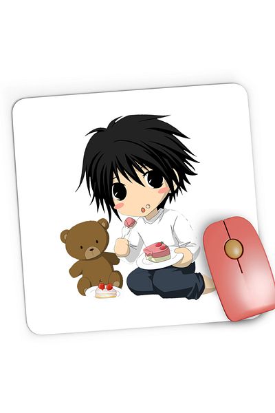 OEM Mousepad Gaming Death Note Baby Detectiv Cake Sleeve, 21x19 cm