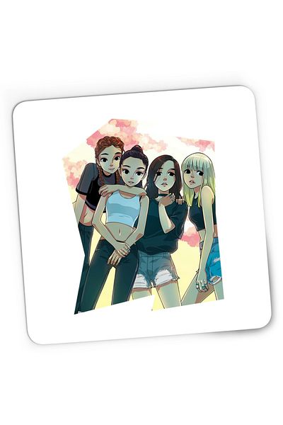 OEM Mousepad Gaming Blackpink All Gang Team Cartoon Kpop, 21x19 cm
