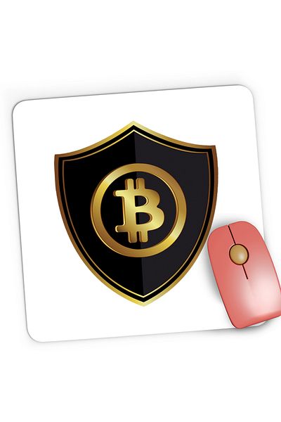 OEM Mousepad Gaming Bitcoin Shield Blockchain, 21x19 cm