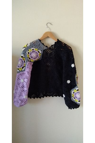Guashe Hand Knitted Motif Cardigan