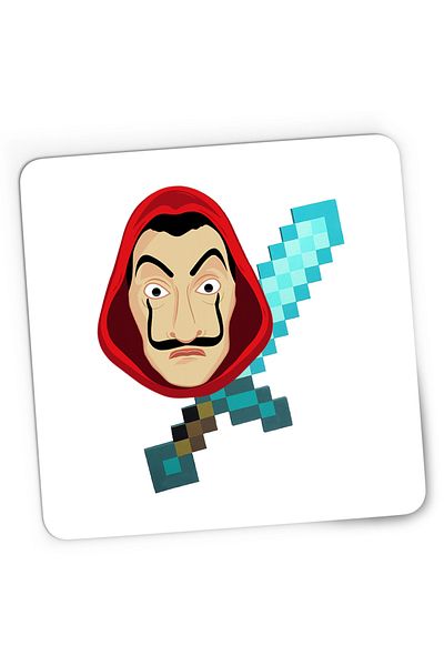 OEM Mousepad Gaming Casa de Papel Minecraft Diamond Sword, 21x19 cm