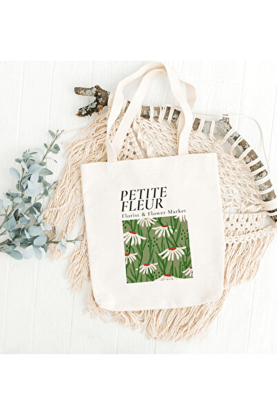 Bi Dünya Store Υφασμάτινη τσάντα Petite Fleur με τύπωμα