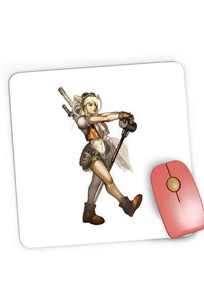 OEM Mousepad Gaming Lineage Female Fantasy Elf Artwork, 21x19 cm