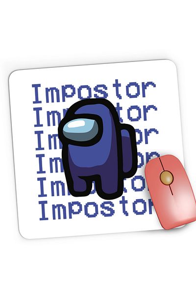 OEM Mousepad Gaming Blue Impostor Among Us, 21x19 cm